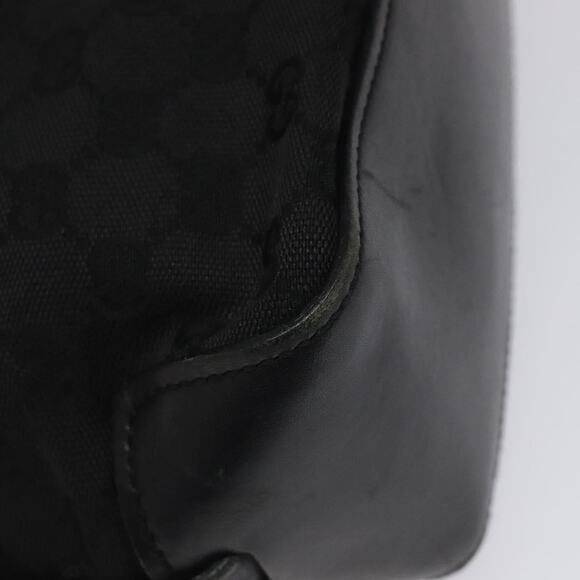 GUCCI GG Canvas Tote Bag Black Silver - Picture 13 of 16